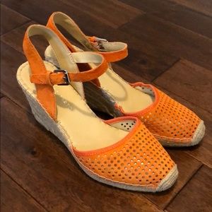 Franco Sarto orange wedges